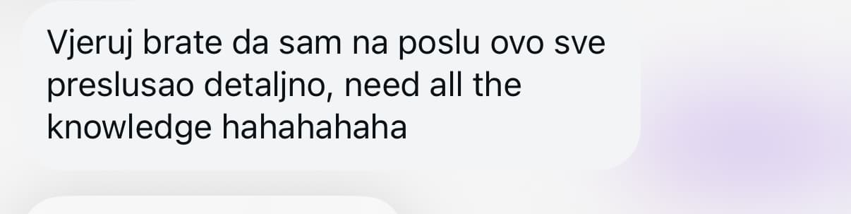 Poruka od zadovoljne klijentice