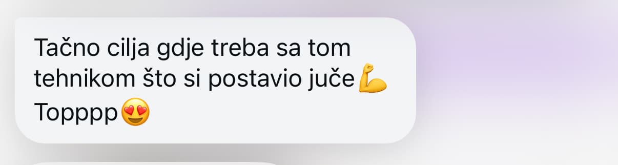 Poruka od zadovoljne klijentice